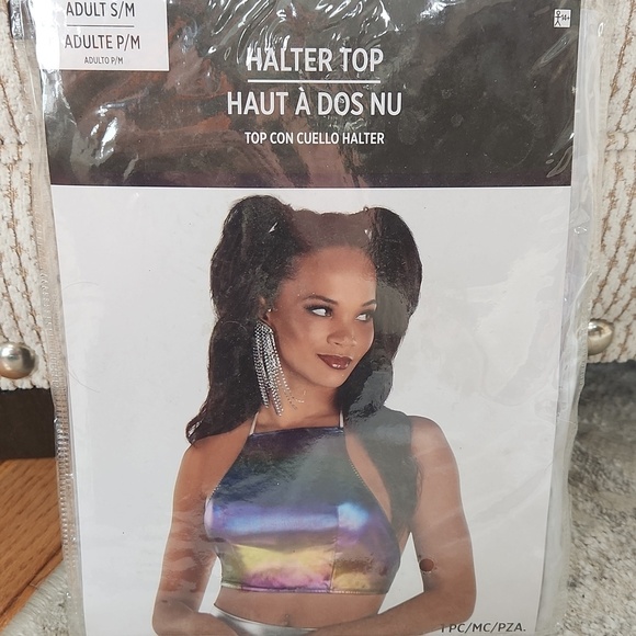 Tops - Halter Top - Multicolor, Adult S/M, New